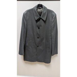 Tom James Men's Dark Grey Wool Trench Coat